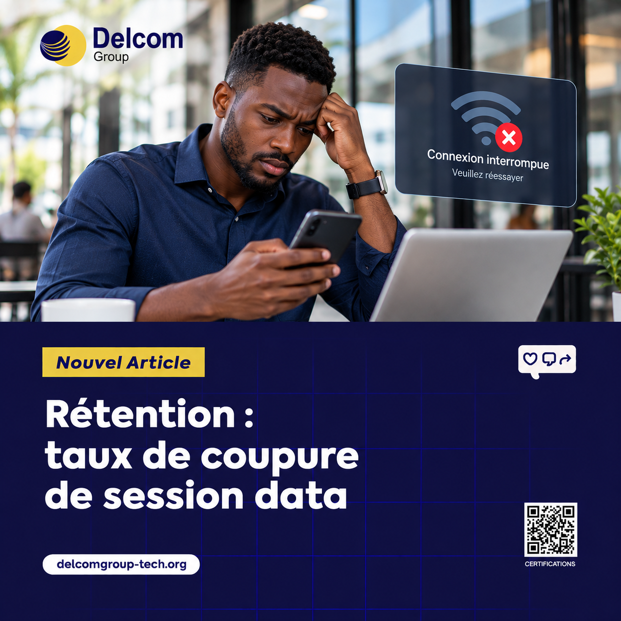 Rétention : taux de coupure de session data
